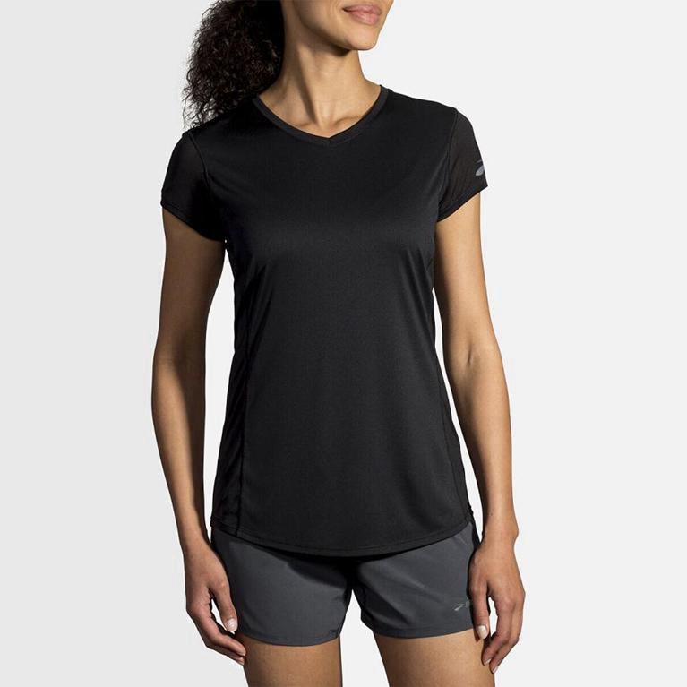 Brooks Stealth Womens Short Sleeve Running Shirt Ireland Grey (DKPA-25180)